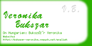 veronika bukszar business card